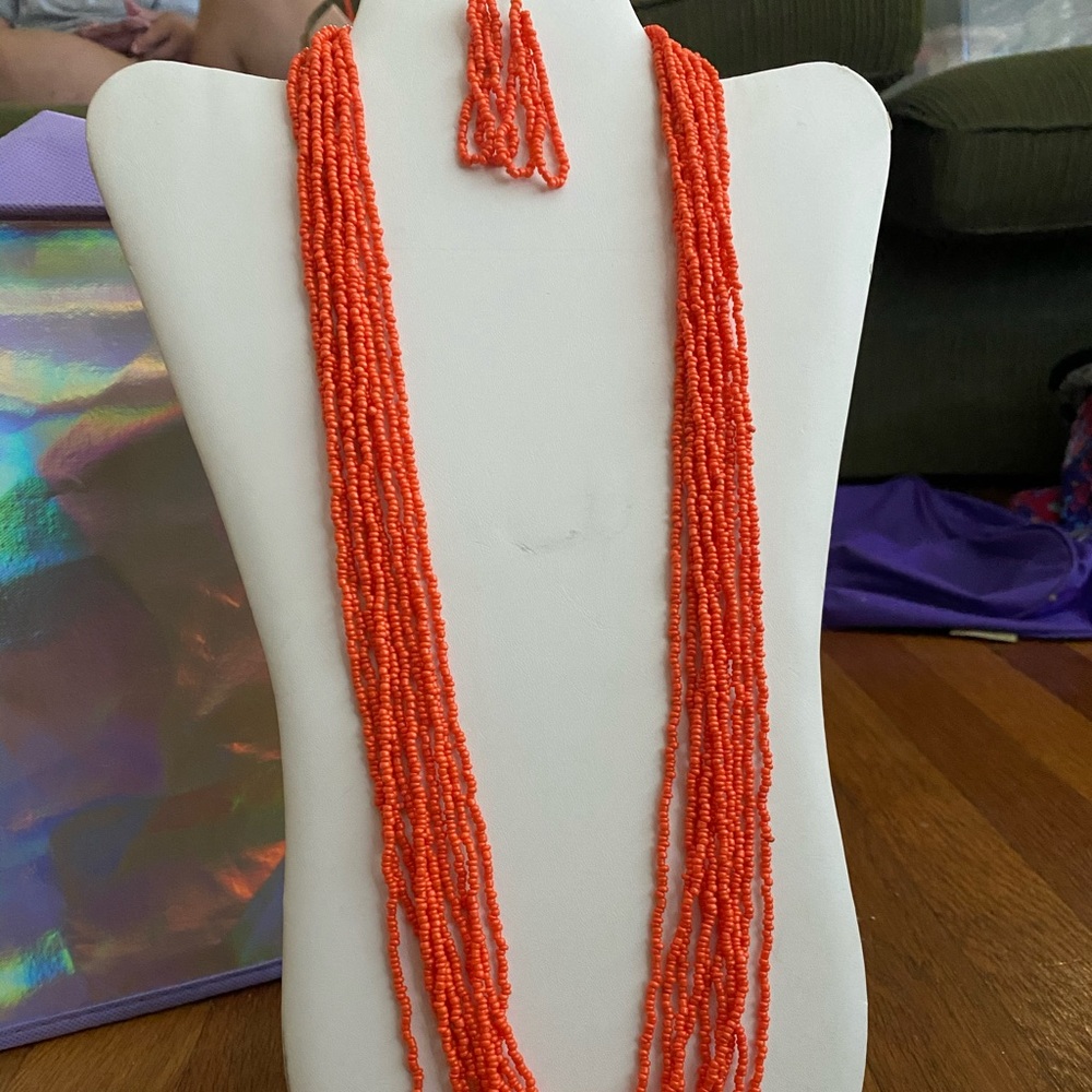 Orange seed bead paparazzi set